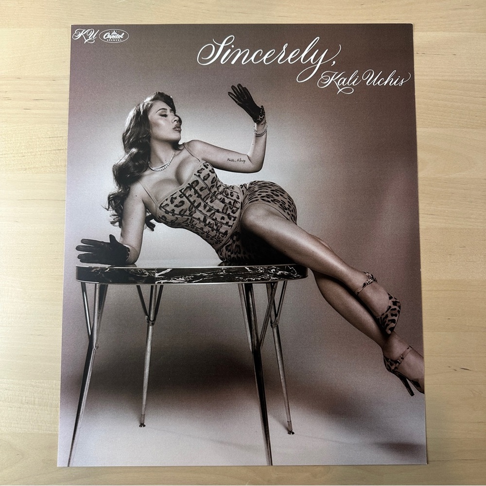 Sincerely, Kali Uchis album art promo poster 15”/11.5”